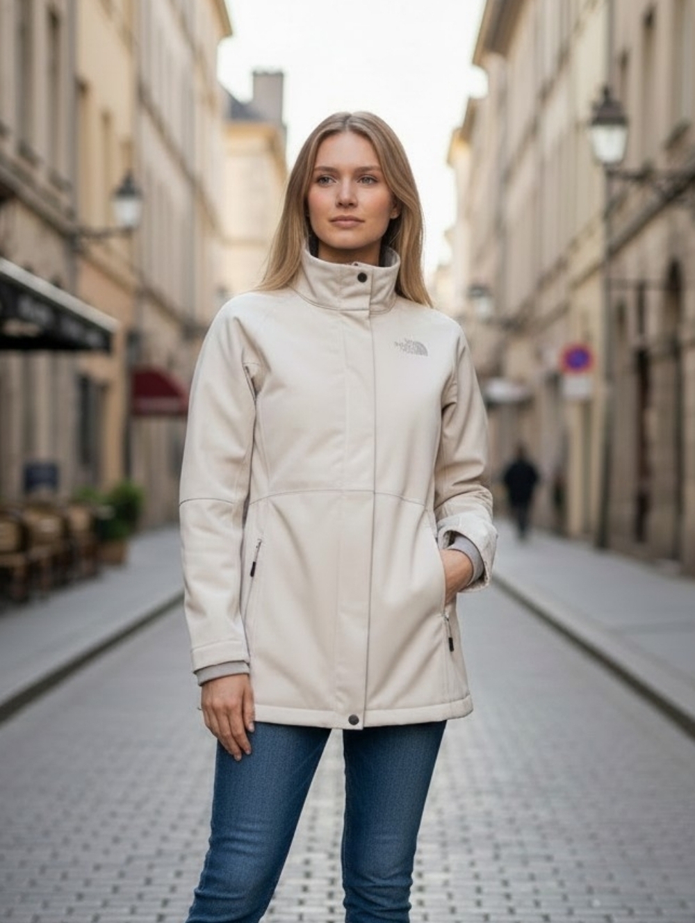 The North Face Women's Beige Softshell Jacket Size Small